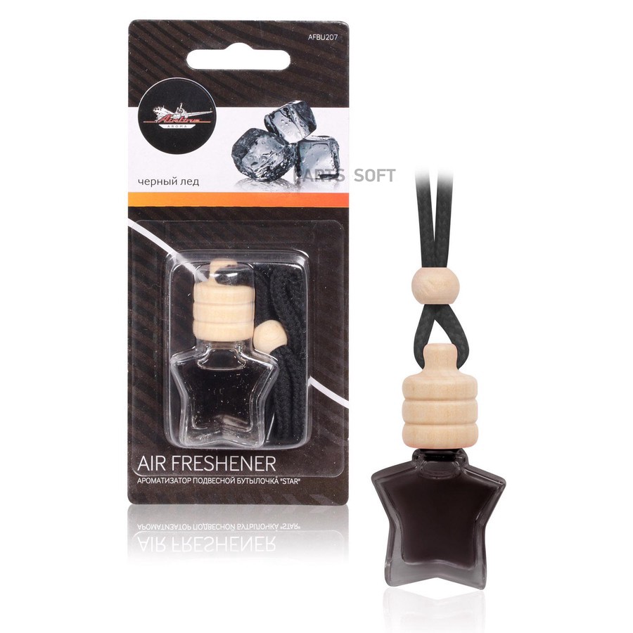 Ароматизатор подвесной (Черный лед) "AIRLINE" Star (бутылочка) - AIRLINE None None